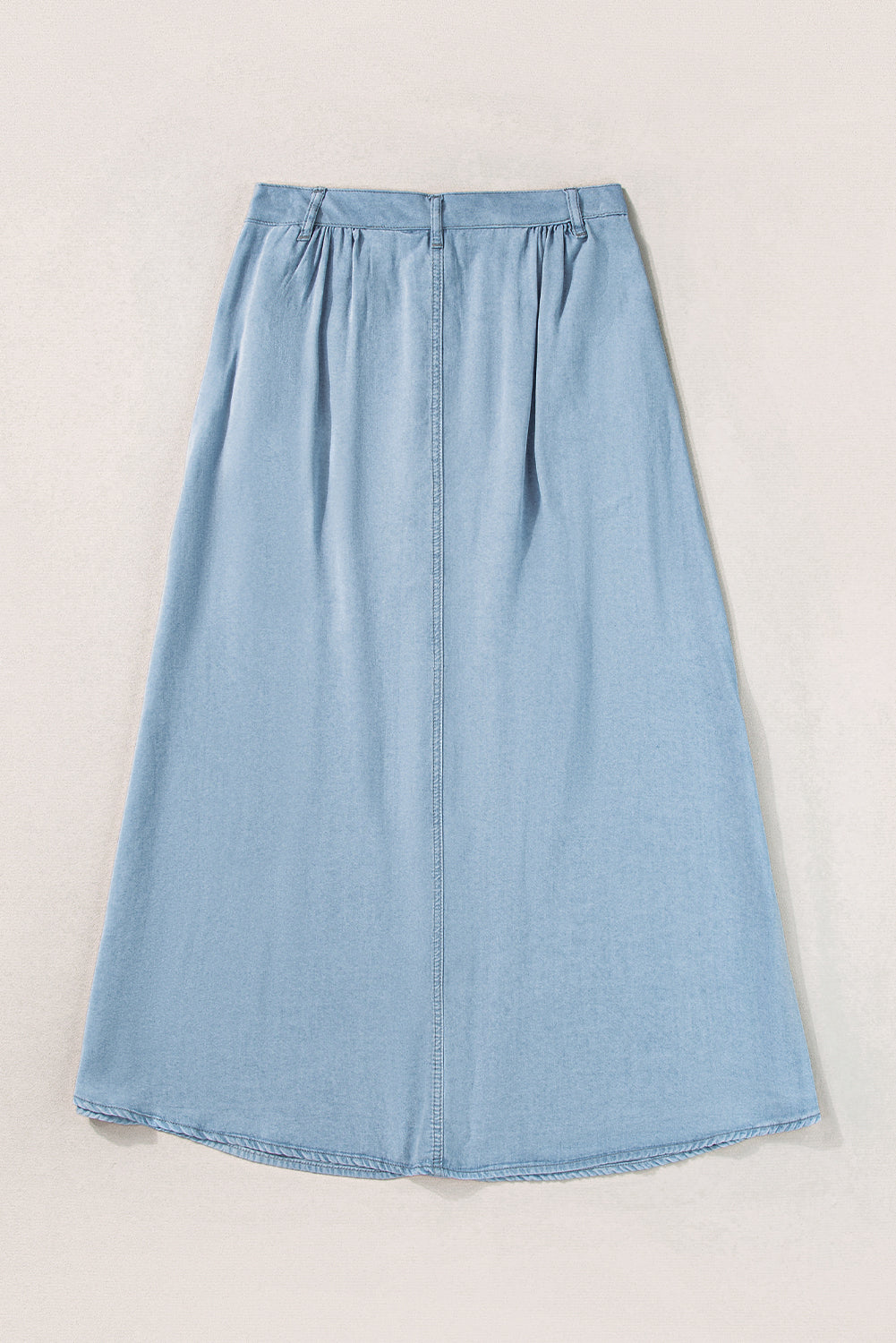 Summer Ready Style. Mist Blue Long Maxi Skirt. Fully buttoned on the front. A must have. 