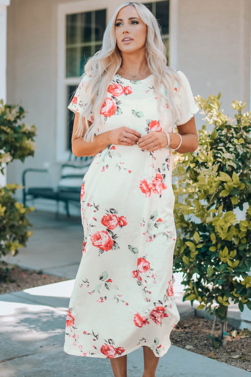 White Floral Dress