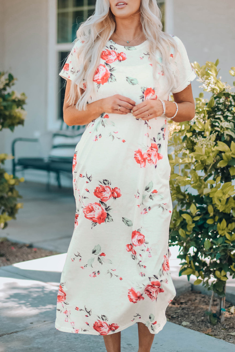 White Floral Dress