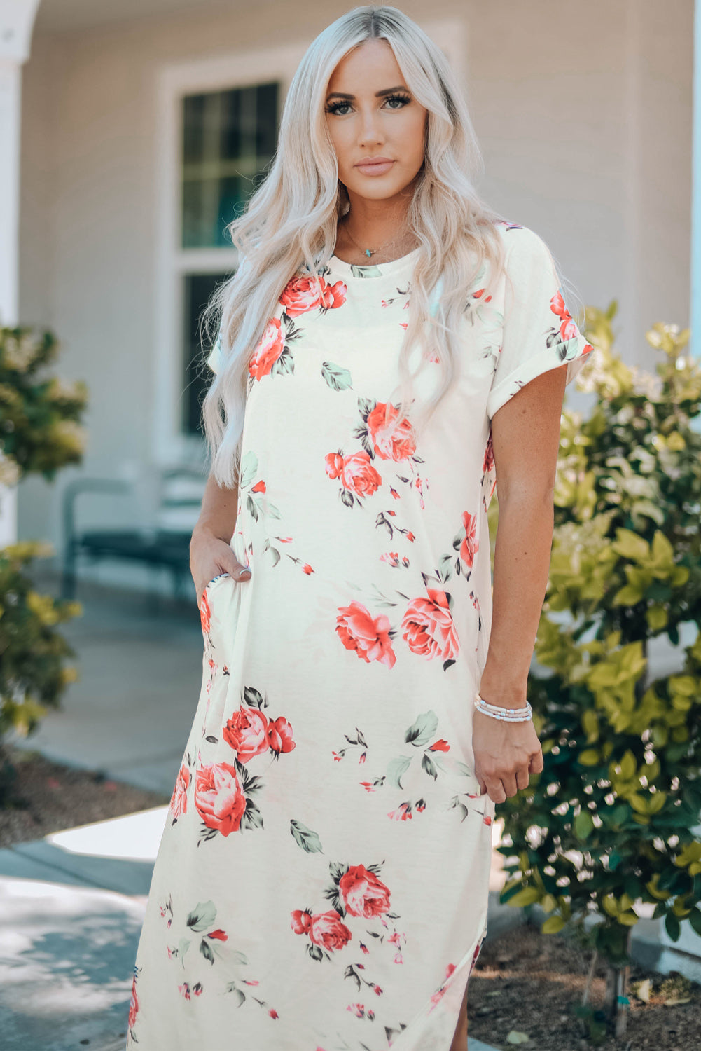 White Floral Dress